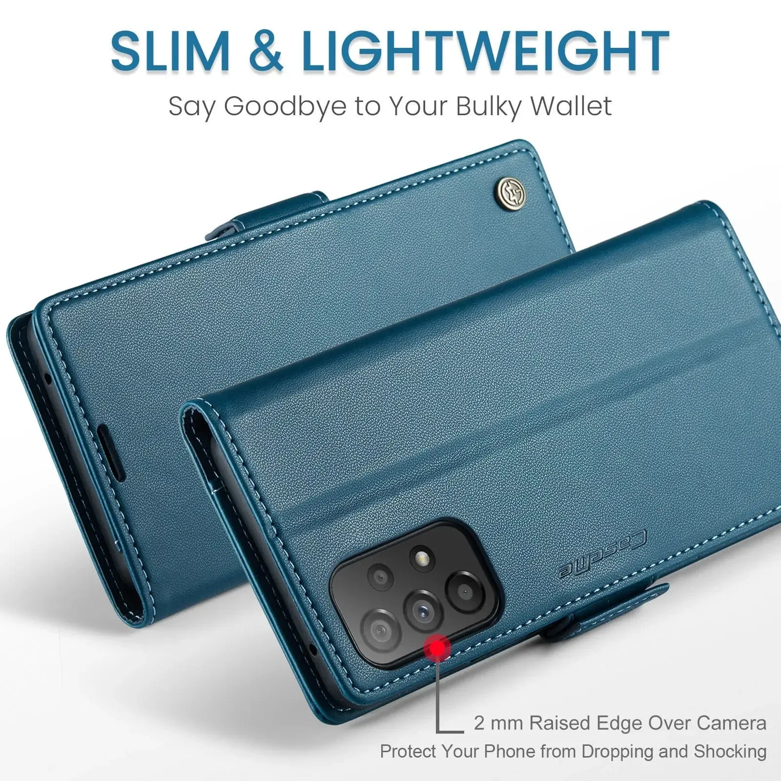 RFID Leather Card Holder Case For Samsung A Series