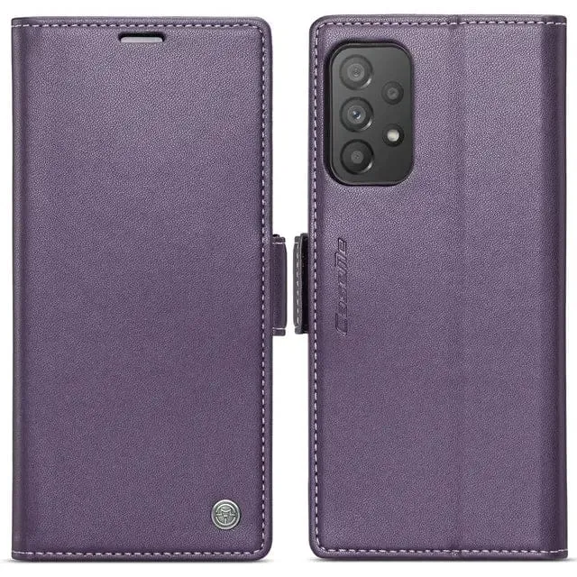 RFID Leather Card Holder Case For Samsung A Series