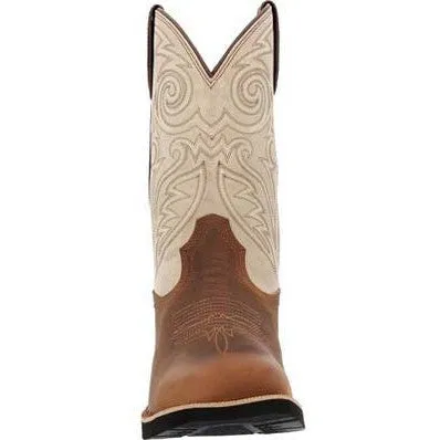 Rocky Men's Monocrepe 12" Soft Toe WP Western Classic Boot- Brown- RKW0440