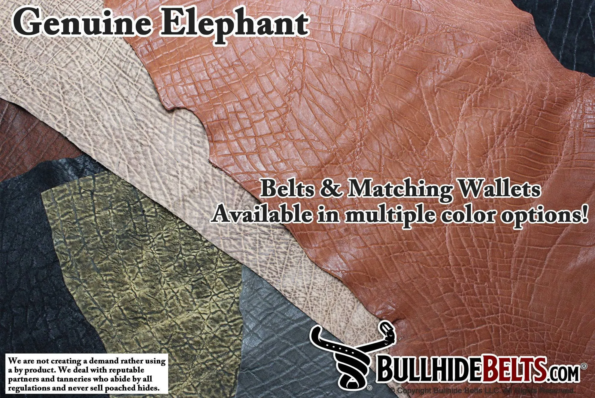Rustic Brown Elephant Money Clip Wallet With Credit Card Slots