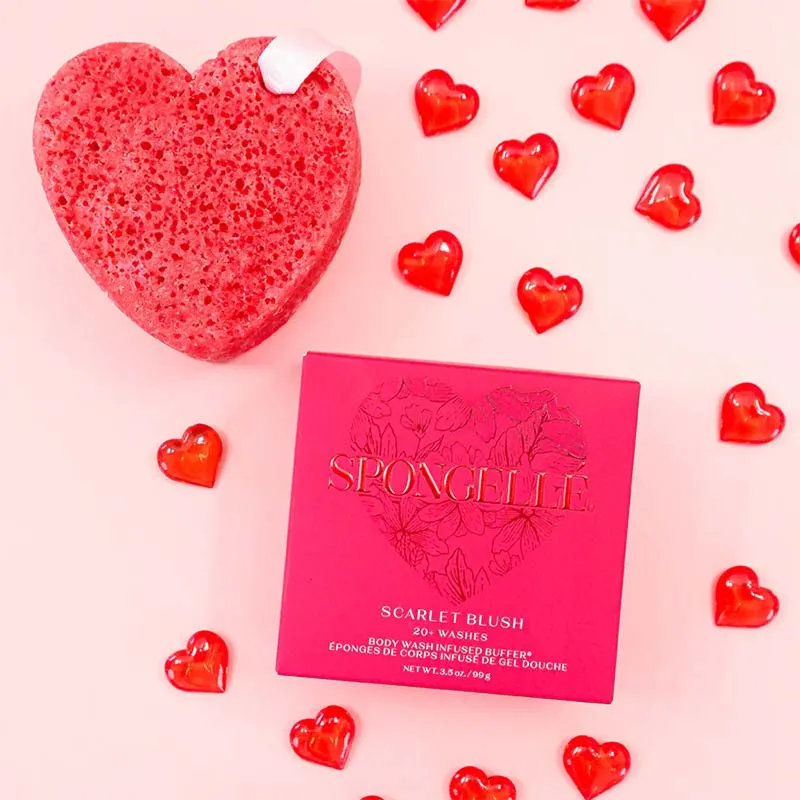 Scarlet Blush Heart Shaped Body Buffer