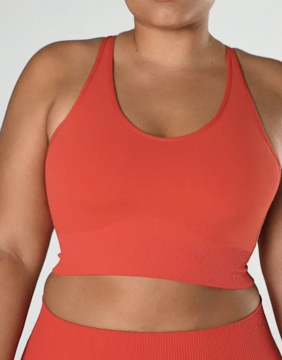 Seamless Strappy Crop - Red