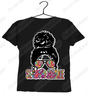Second Grade Cutie (curly bun) Vinyl Heat Transfer