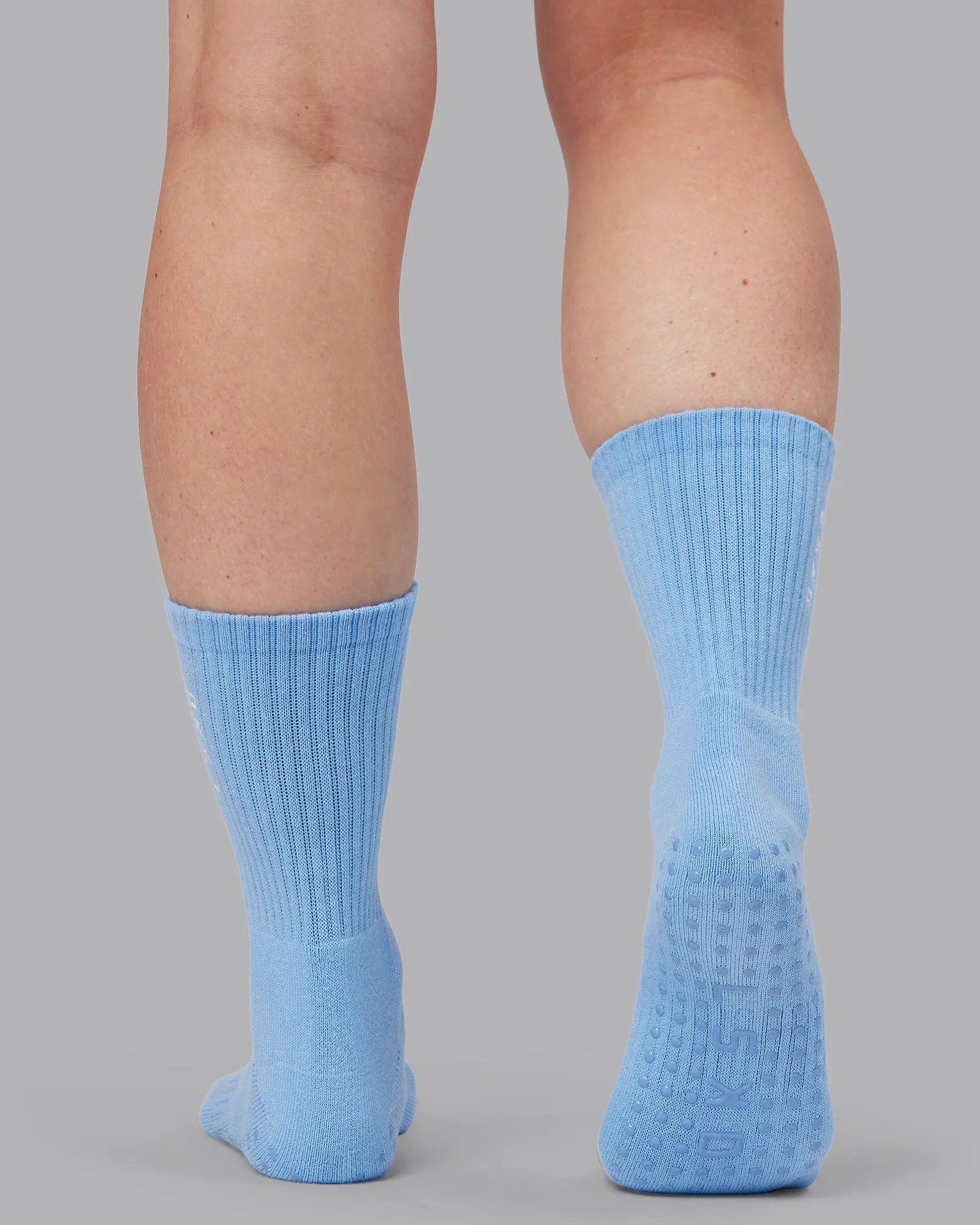 Signal Crew Pilates Grip Sock - Glaciar Lake-White