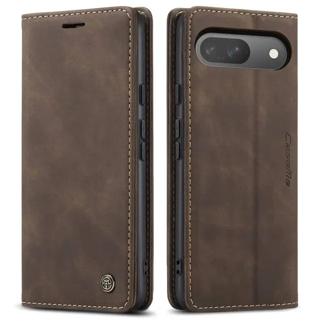 Slim Magnetic Leather Case For Google Pixel