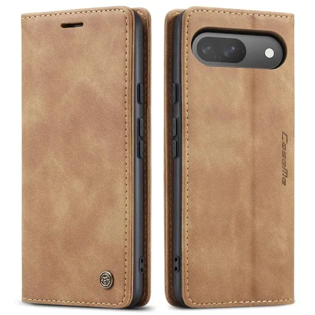 Slim Magnetic Leather Case For Google Pixel