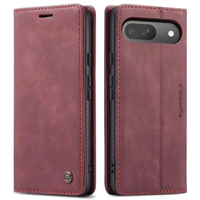 Slim Magnetic Leather Case For Google Pixel