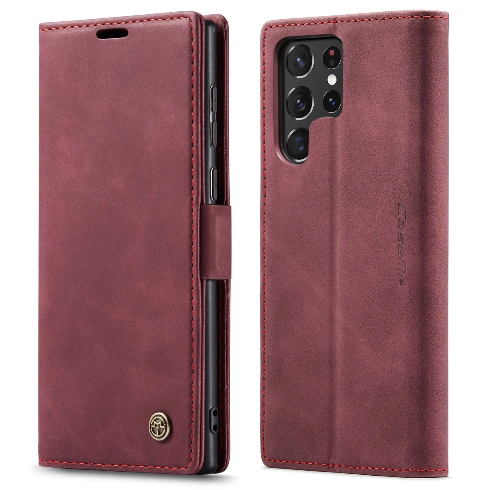 Slim Magnetic Leather Case For Samsung Galaxy