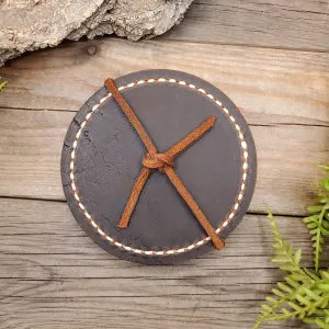 Sm. Round Latigo Leather Coasters