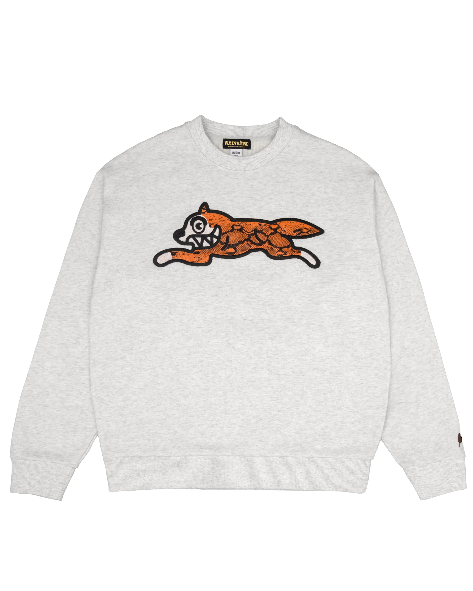 Snake Pattern Running Dog Crewneck