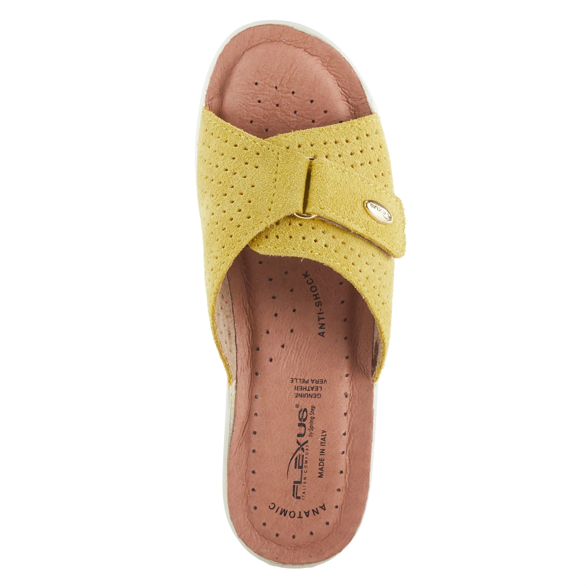 Spring Step Shoes Flexus Kea Slide Sandal Women’s Suede Leather Made In Italy