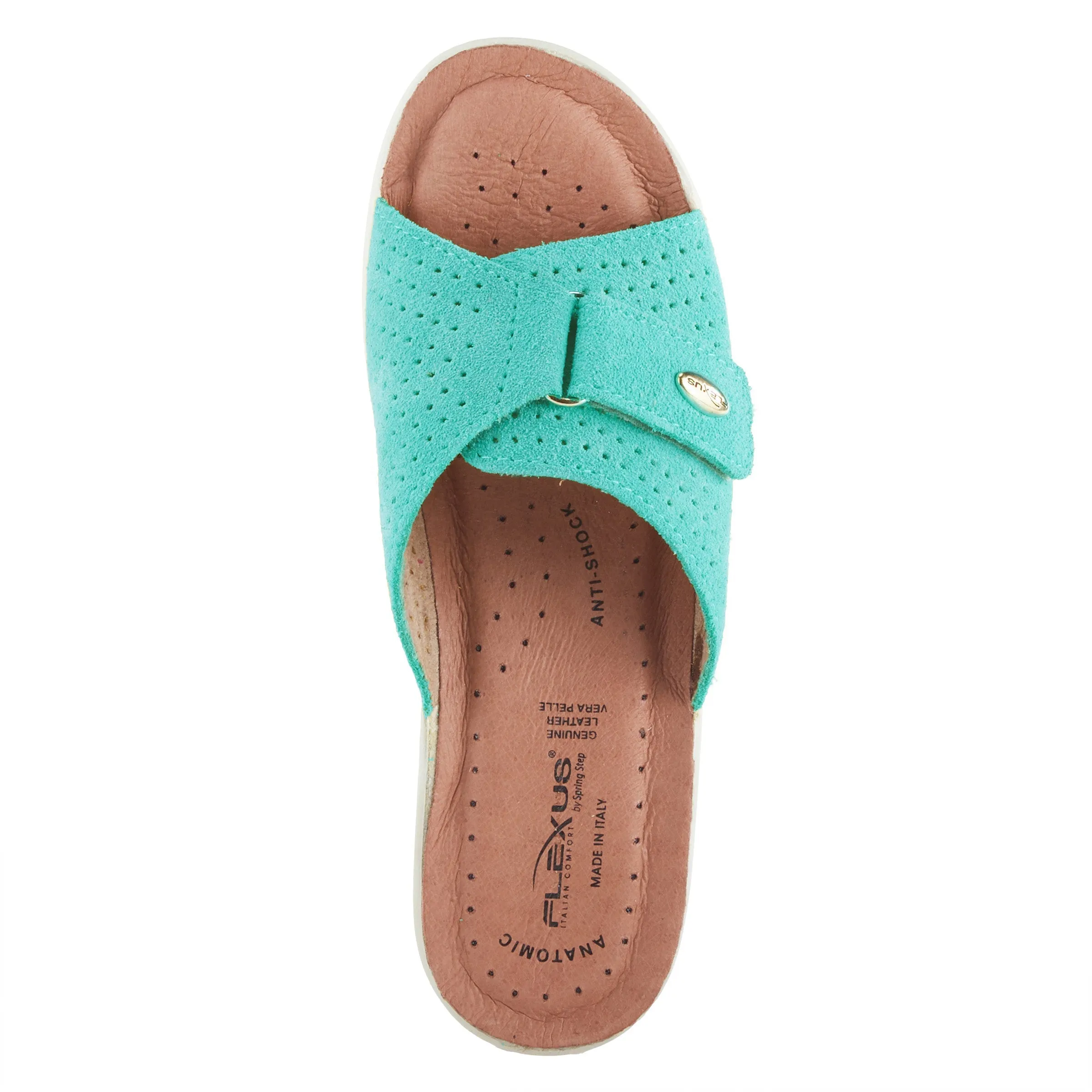 Spring Step Shoes Flexus Kea Slide Sandal Women’s Suede Leather Made In Italy