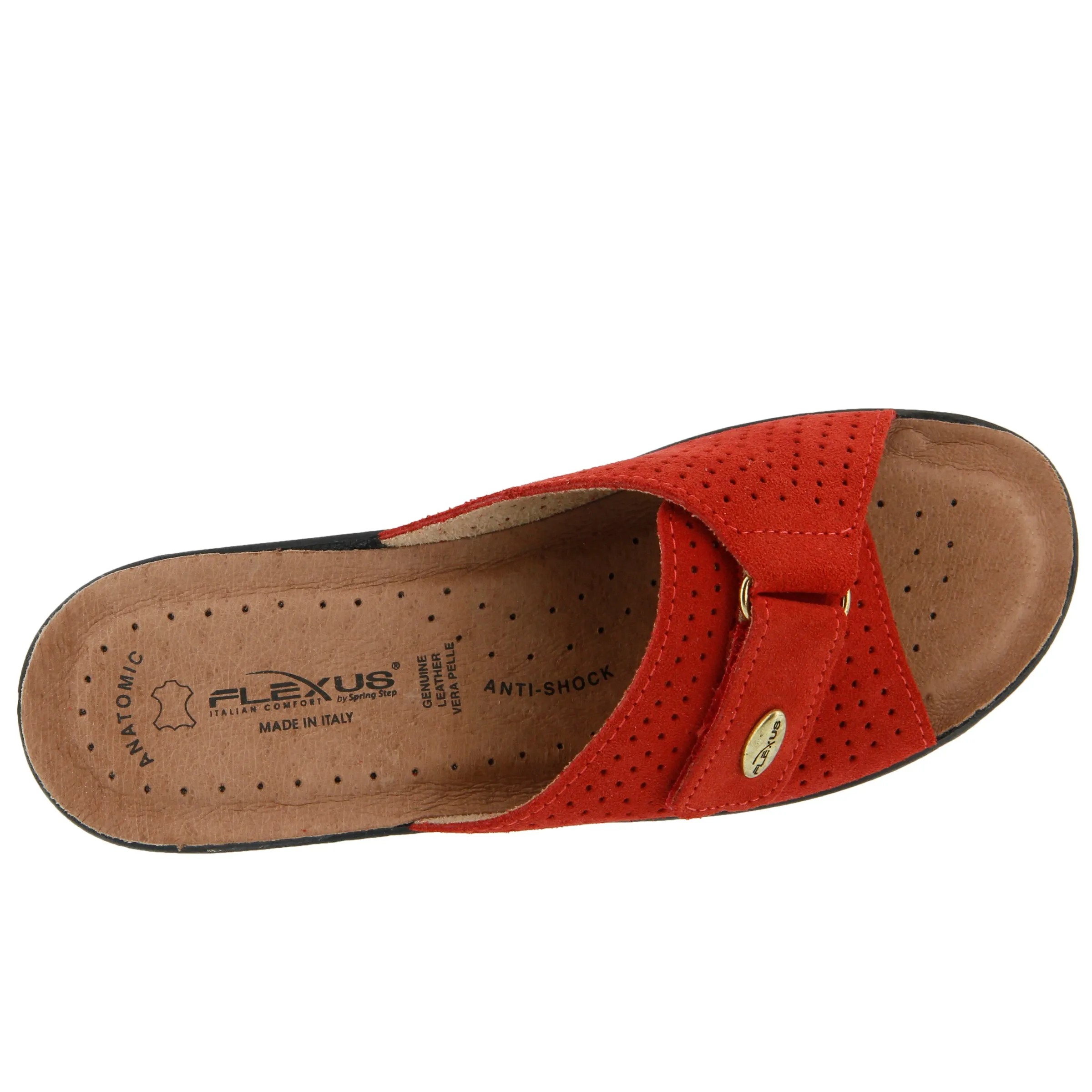 Spring Step Shoes Flexus Kea Slide Sandal Women’s Suede Leather Made In Italy