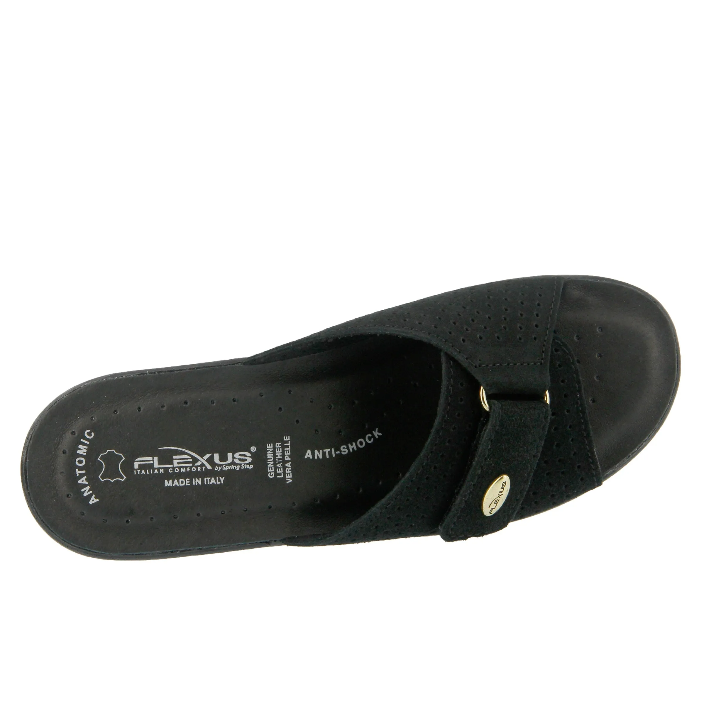 Spring Step Shoes Flexus Kea Slide Sandal Women’s Suede Leather Made In Italy