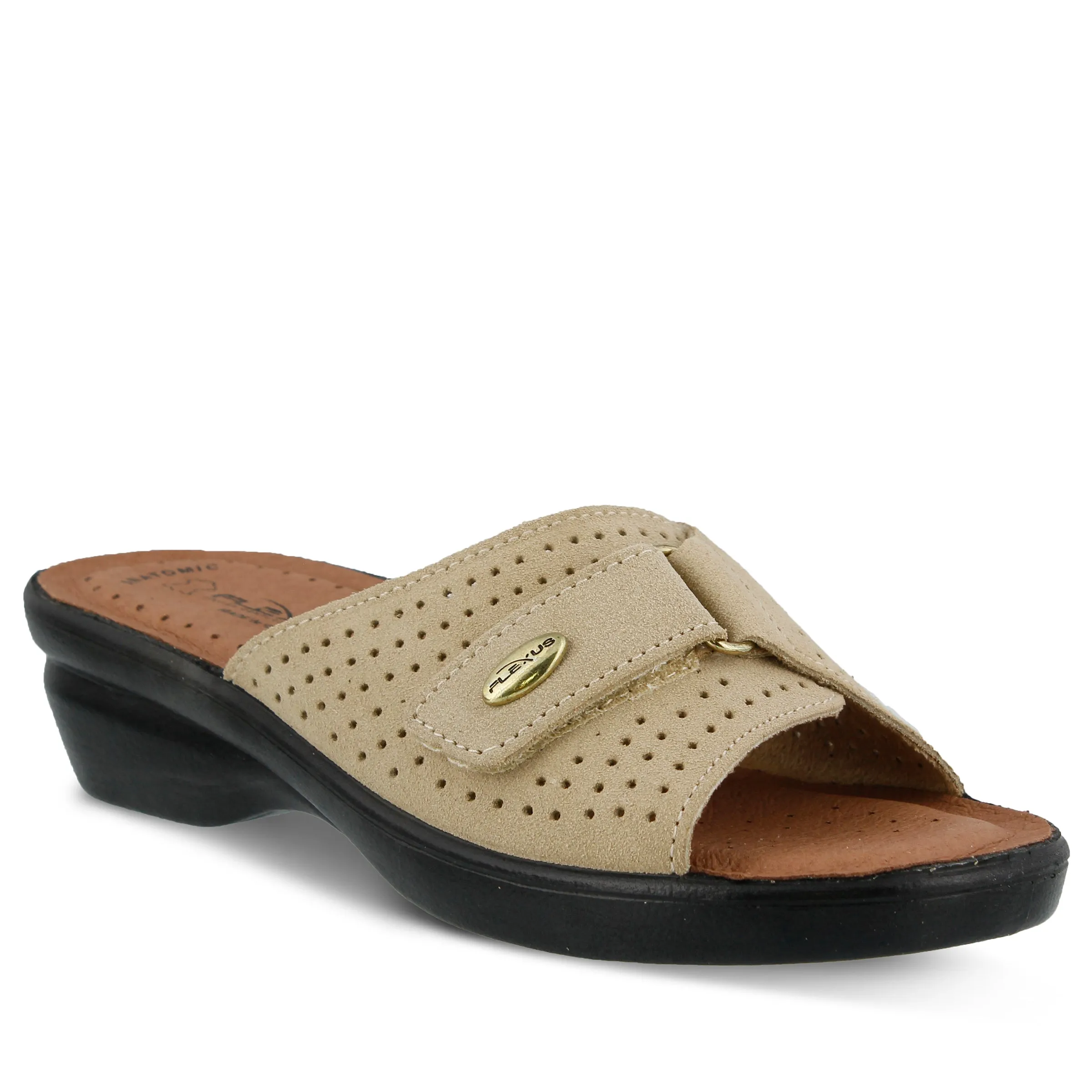 Spring Step Shoes Flexus Kea Slide Sandal Women’s Suede Leather Made In Italy