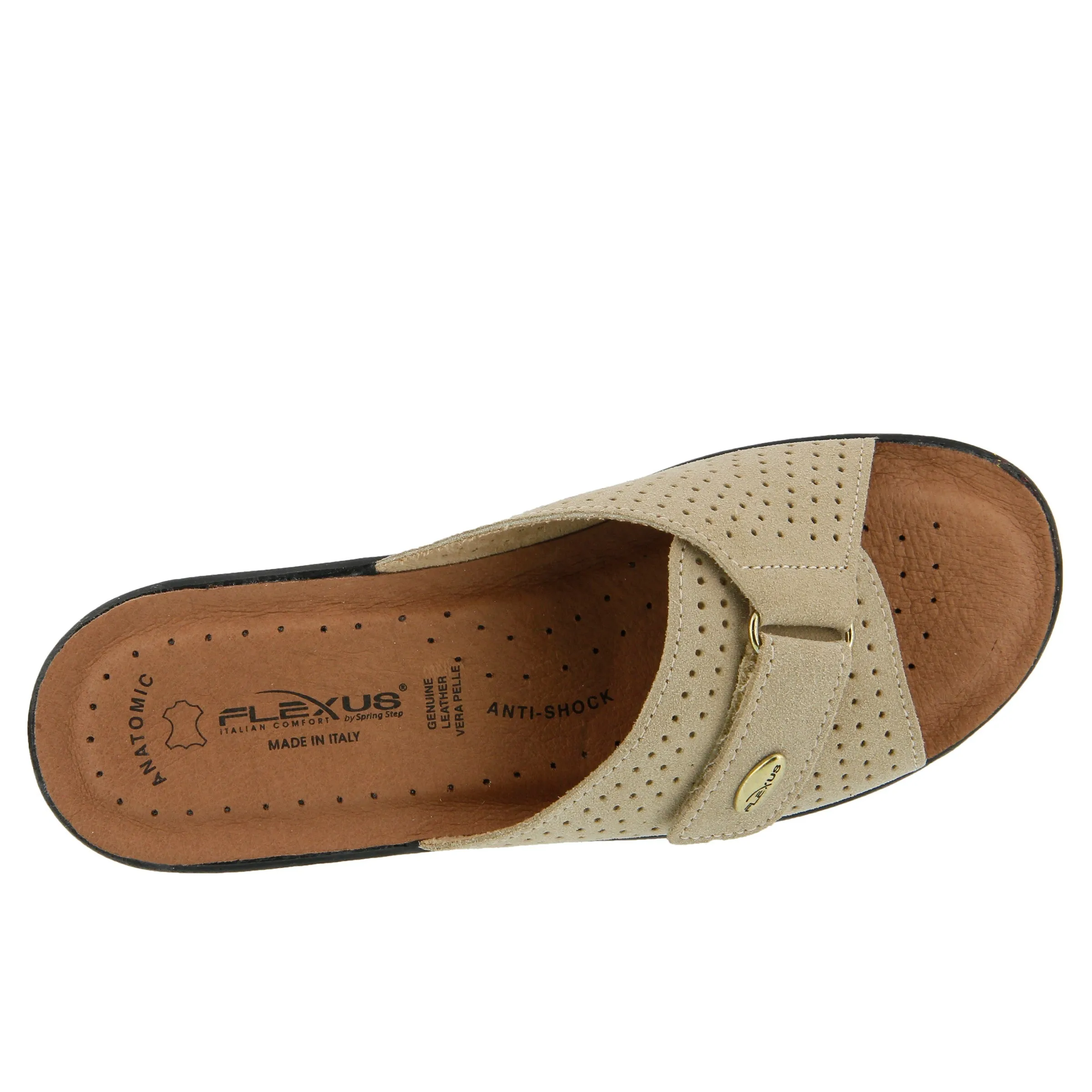 Spring Step Shoes Flexus Kea Slide Sandal Women’s Suede Leather Made In Italy