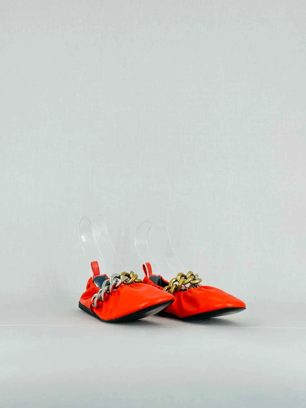 STELLA MCCARTNEY Falabella Orange Flats 37