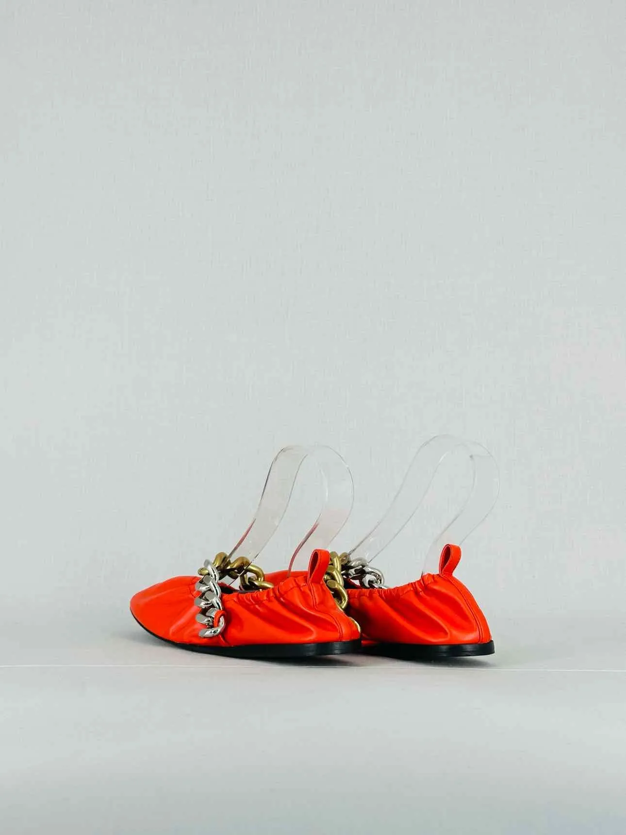 STELLA MCCARTNEY Falabella Orange Flats 37