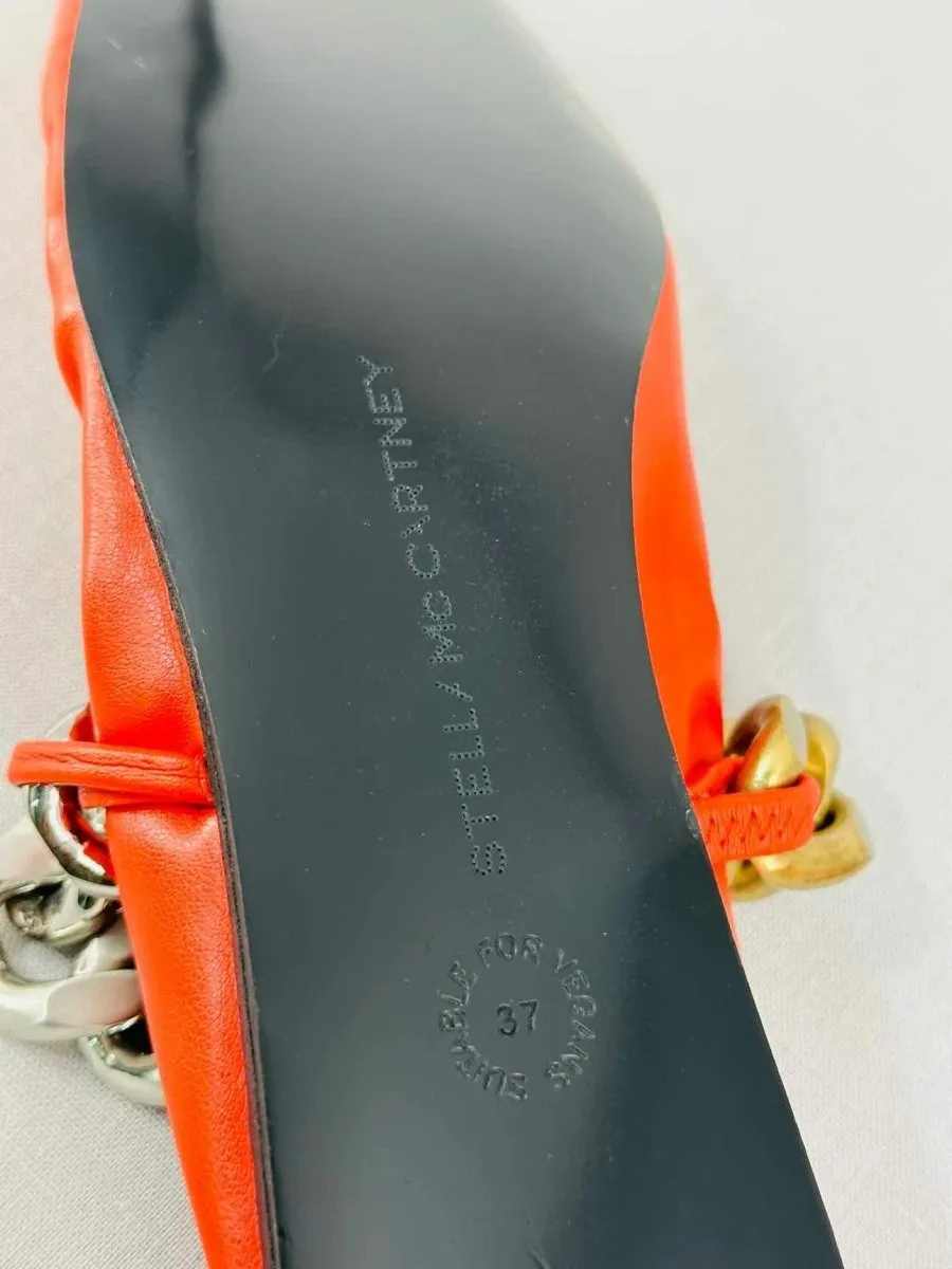 STELLA MCCARTNEY Falabella Orange Flats 37