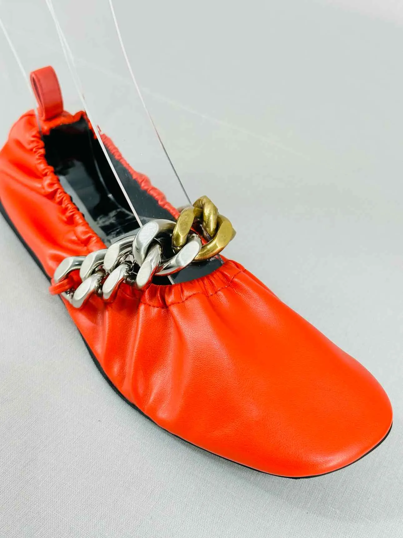 STELLA MCCARTNEY Falabella Orange Flats 37