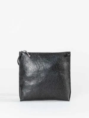 strappy pouch - black grained