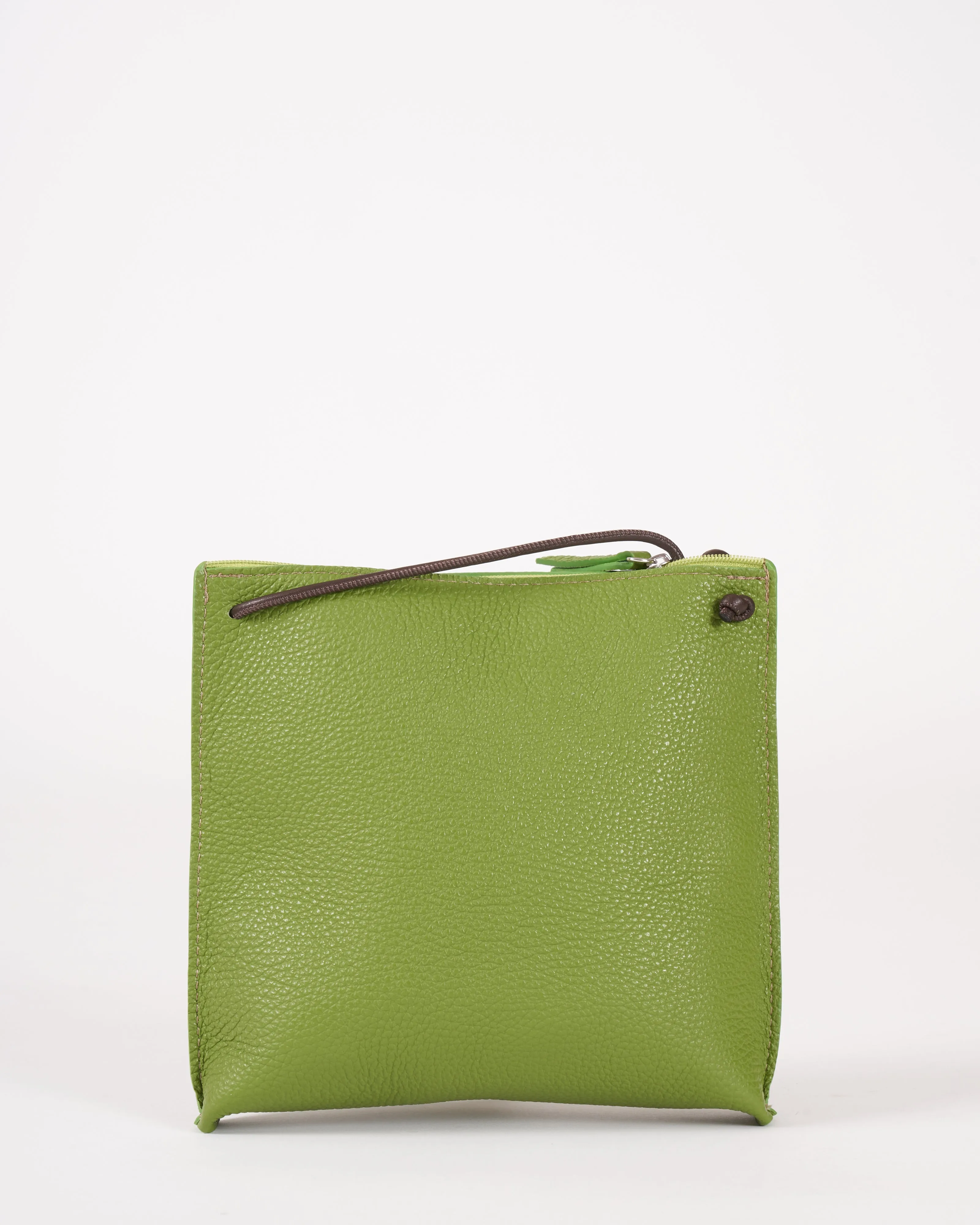 strappy pouch - leaf calf
