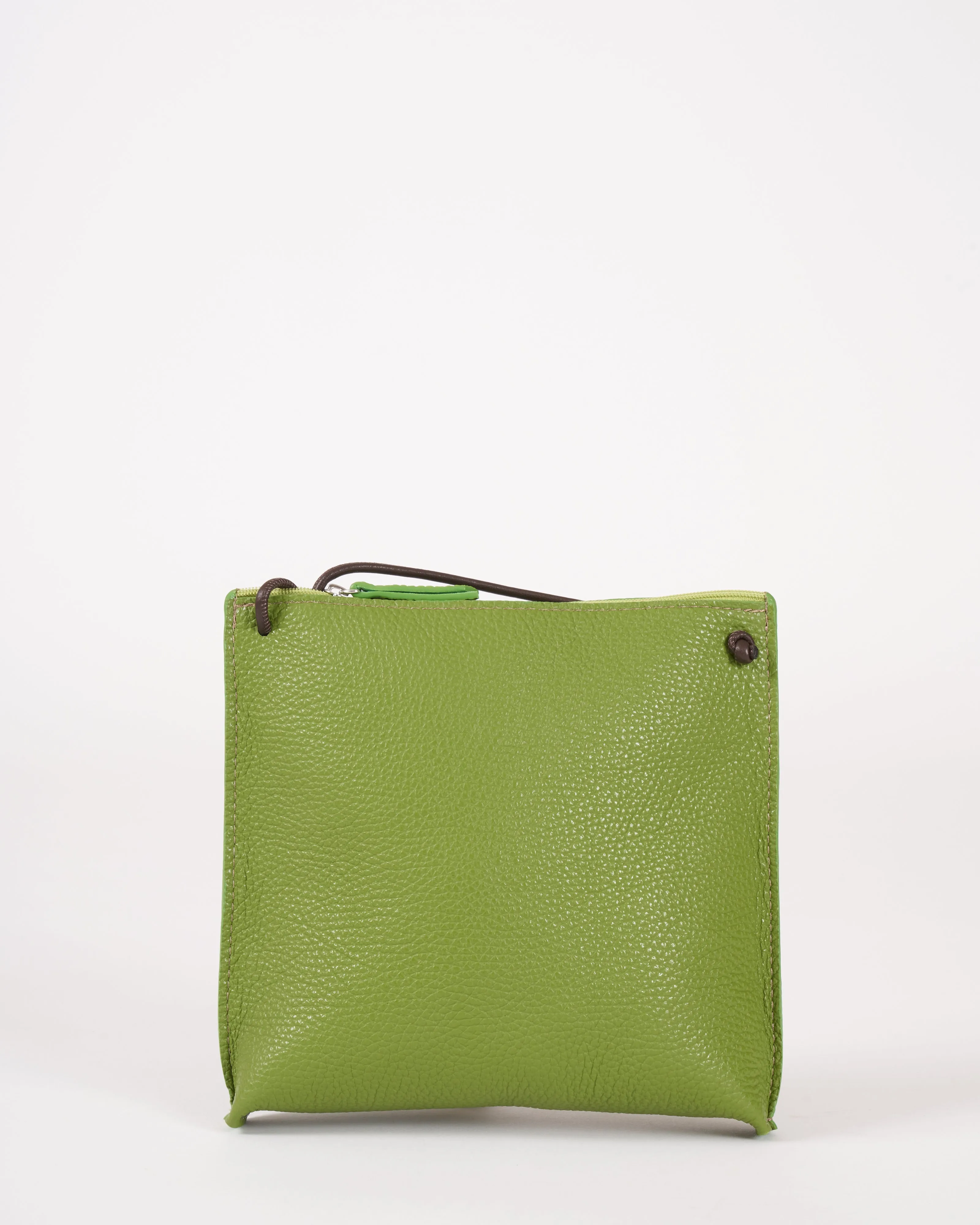 strappy pouch - leaf calf
