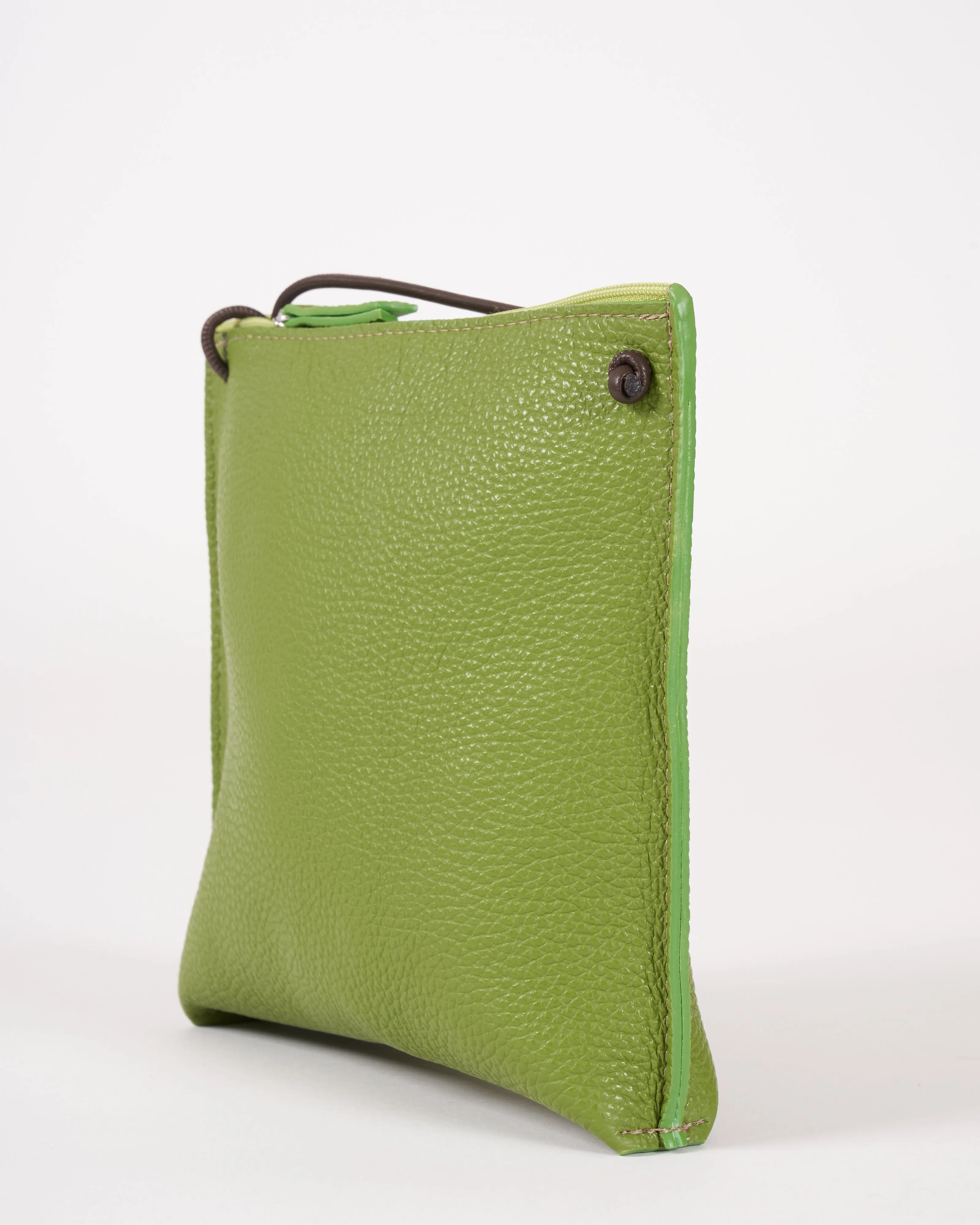 strappy pouch - leaf calf