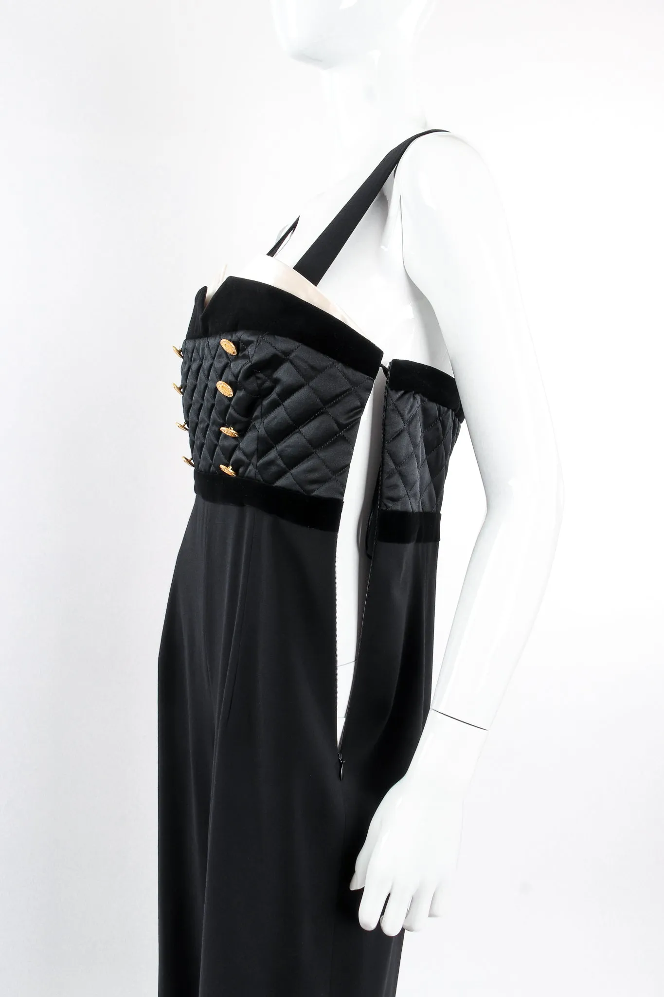 Strappy Quilted Bodice Jumpsuit