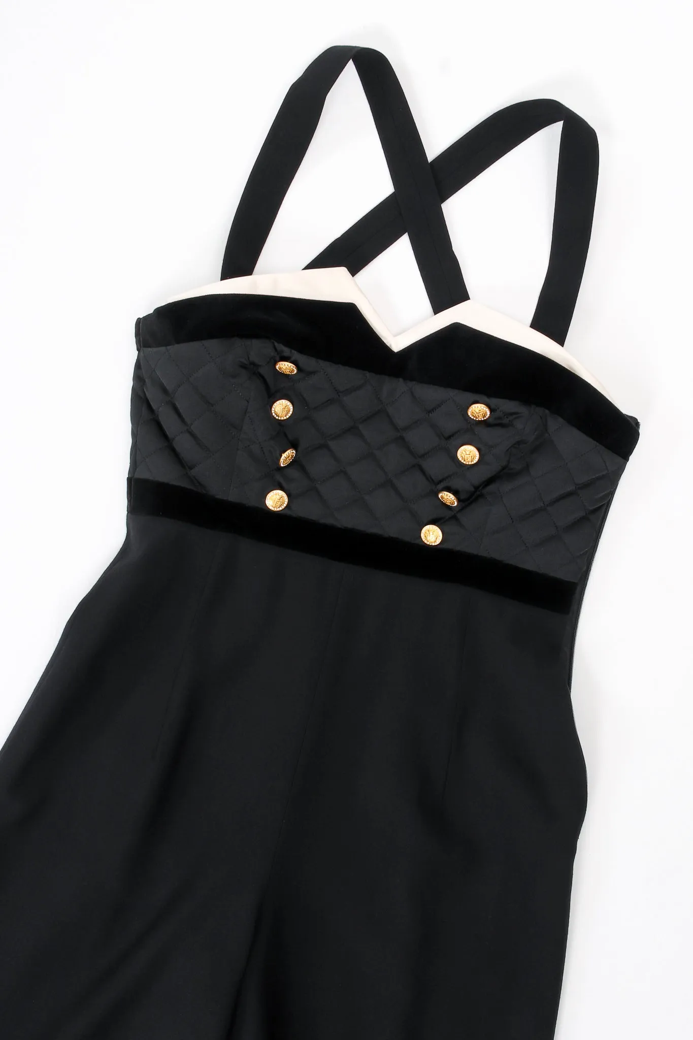 Strappy Quilted Bodice Jumpsuit