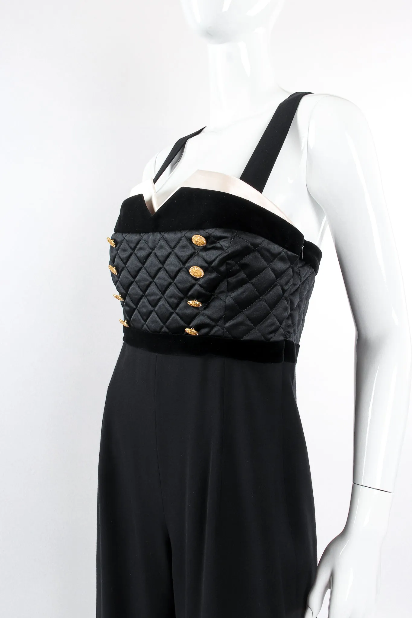 Strappy Quilted Bodice Jumpsuit