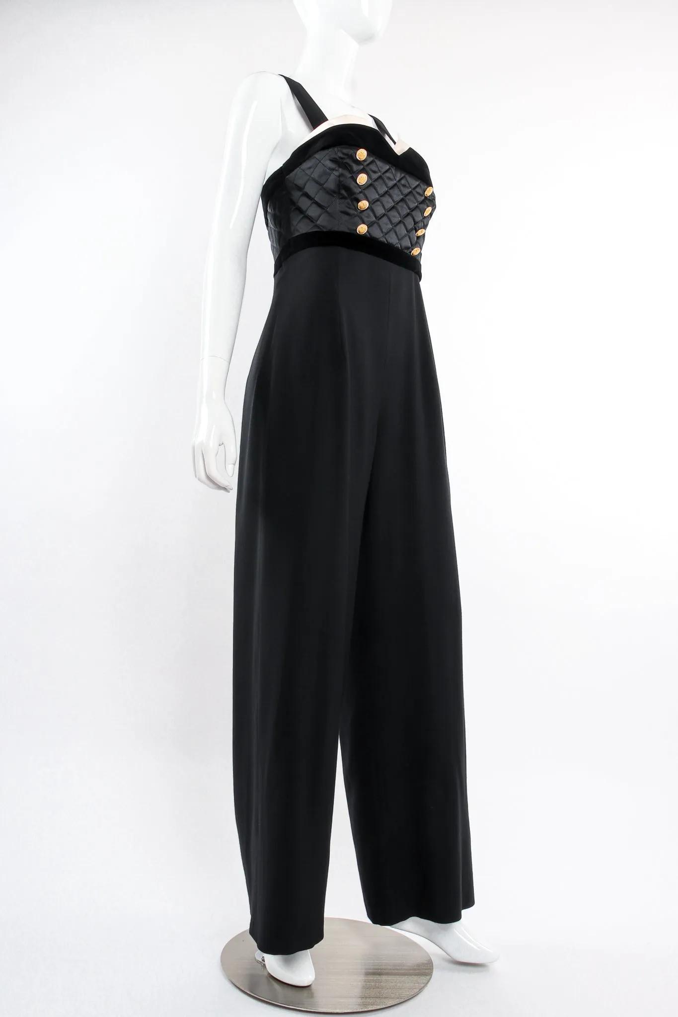 Strappy Quilted Bodice Jumpsuit