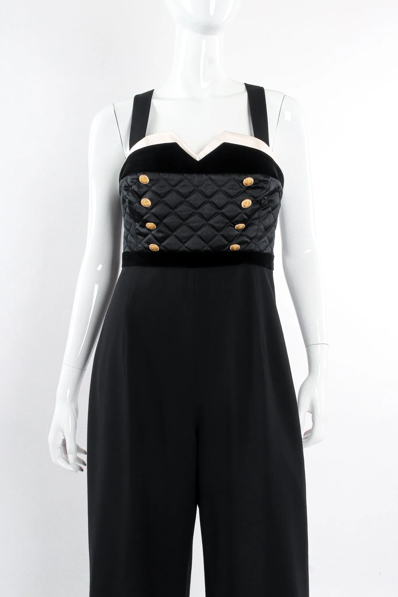 Strappy Quilted Bodice Jumpsuit