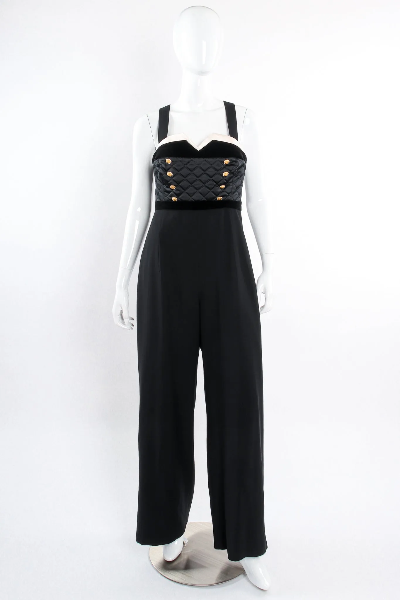 Strappy Quilted Bodice Jumpsuit