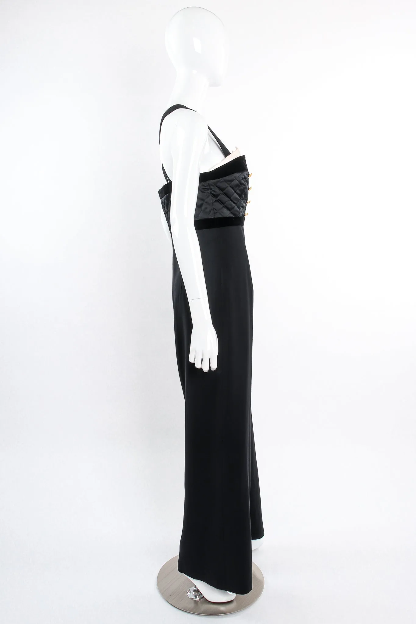 Strappy Quilted Bodice Jumpsuit