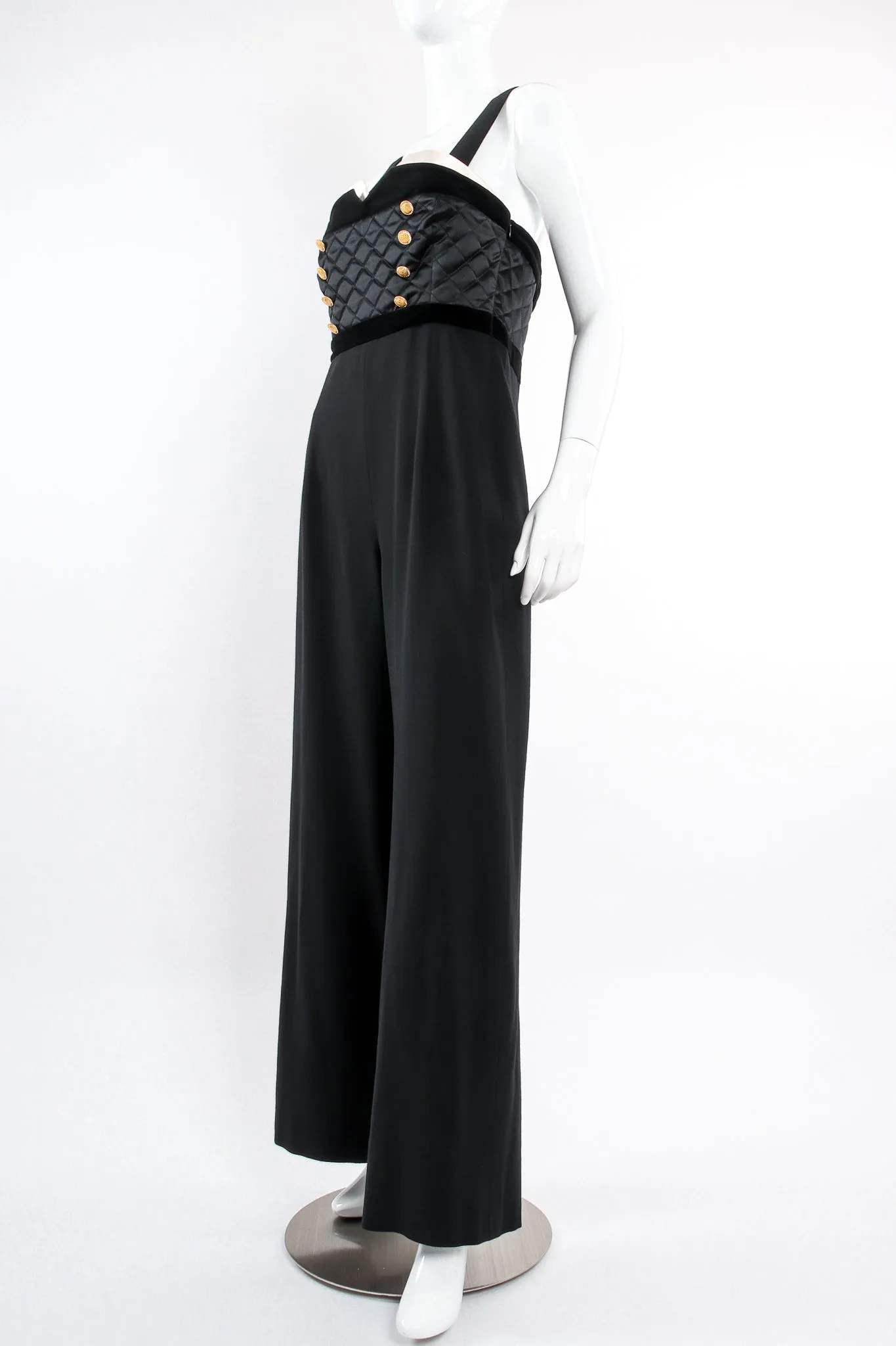 Strappy Quilted Bodice Jumpsuit