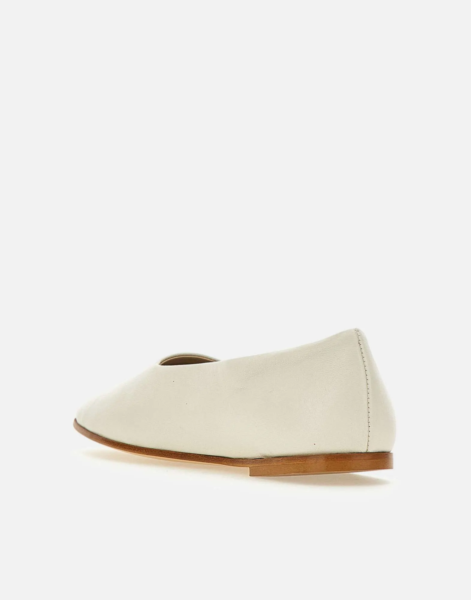 Strategia Kaliko2 White Leather Ballerinas