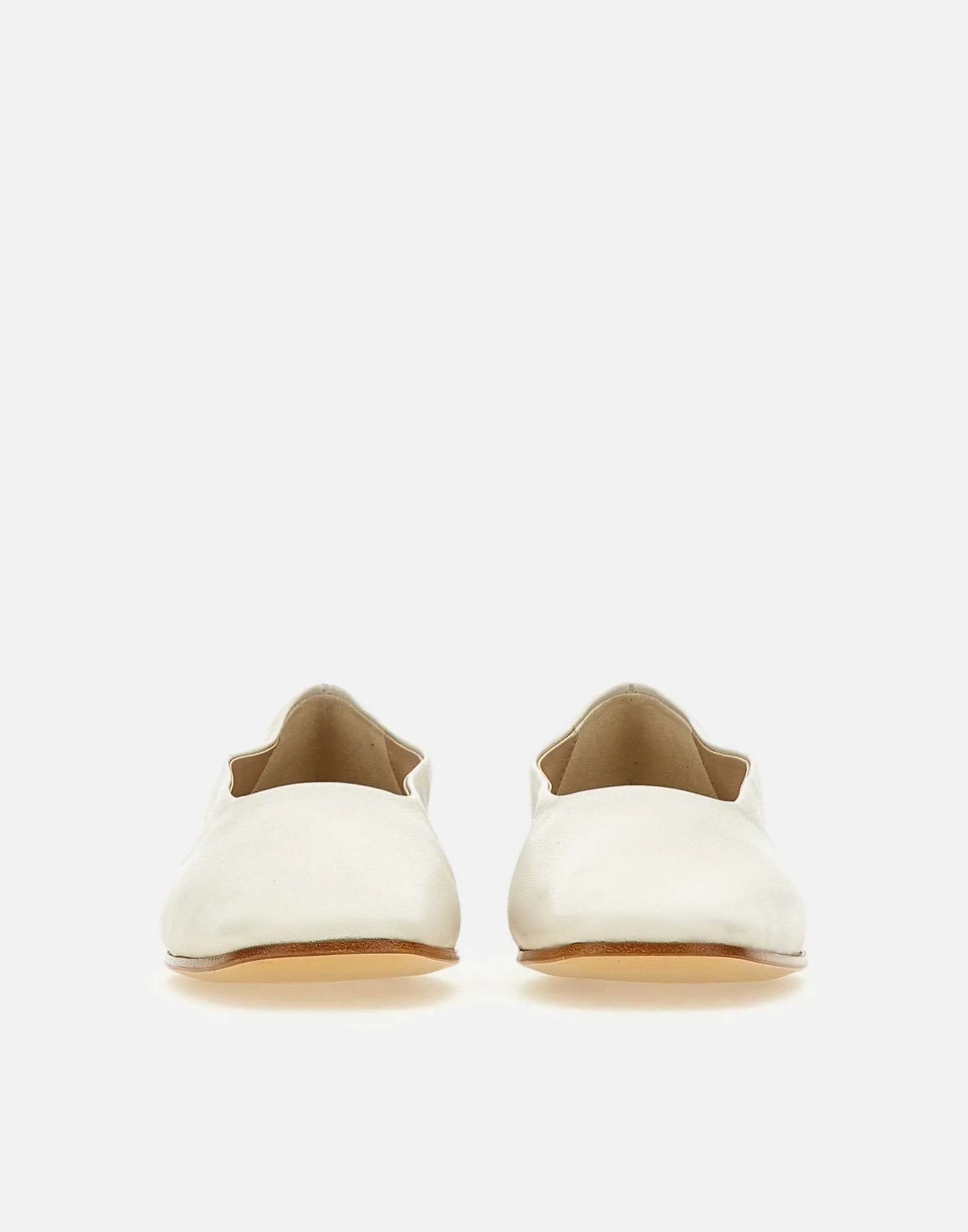 Strategia Kaliko2 White Leather Ballerinas