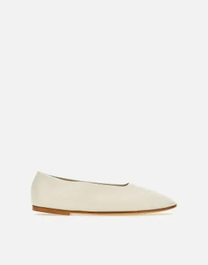 Strategia Kaliko2 White Leather Ballerinas