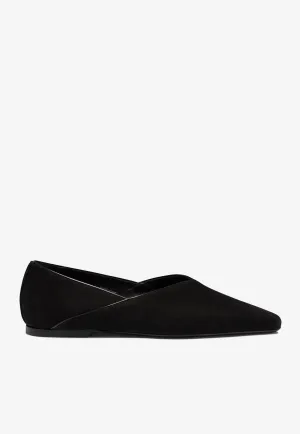Suede Ballet Flats