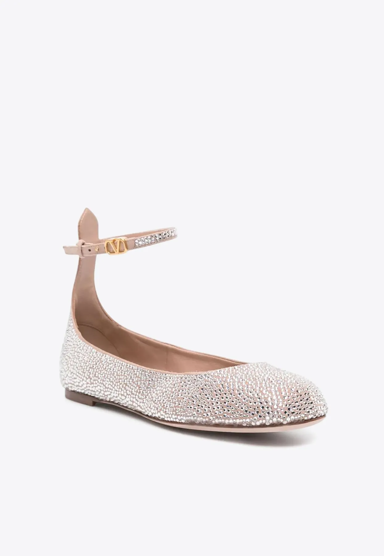 Tan-Go Crystal Embellished Ballet Flats