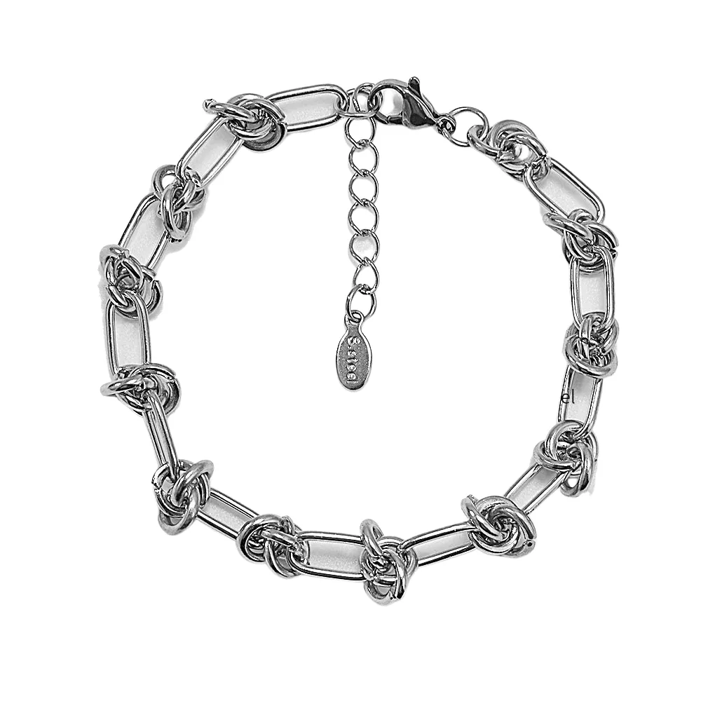 Titanium Steel Flower Woven Necklace