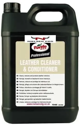 Turtle Wax Pro Car Leather Cleaner & Conditioner, 5L - Revitalize Your Leather Interior