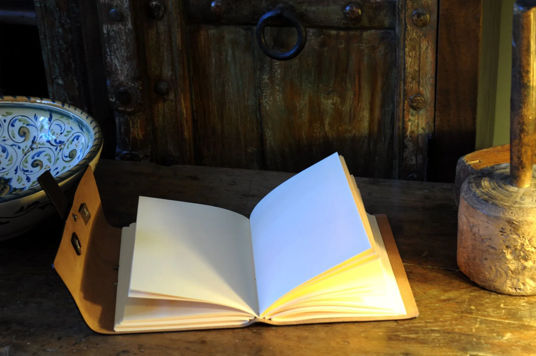 Vachetta Italian Leather Handmade Snap-Close Journal - Terra