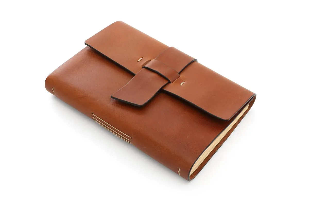 Vachetta Italian Leather Handmade Snap-Close Journal - Terra