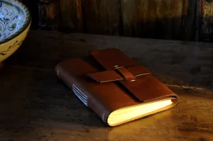 Vachetta Italian Leather Handmade Snap-Close Journal - Terra