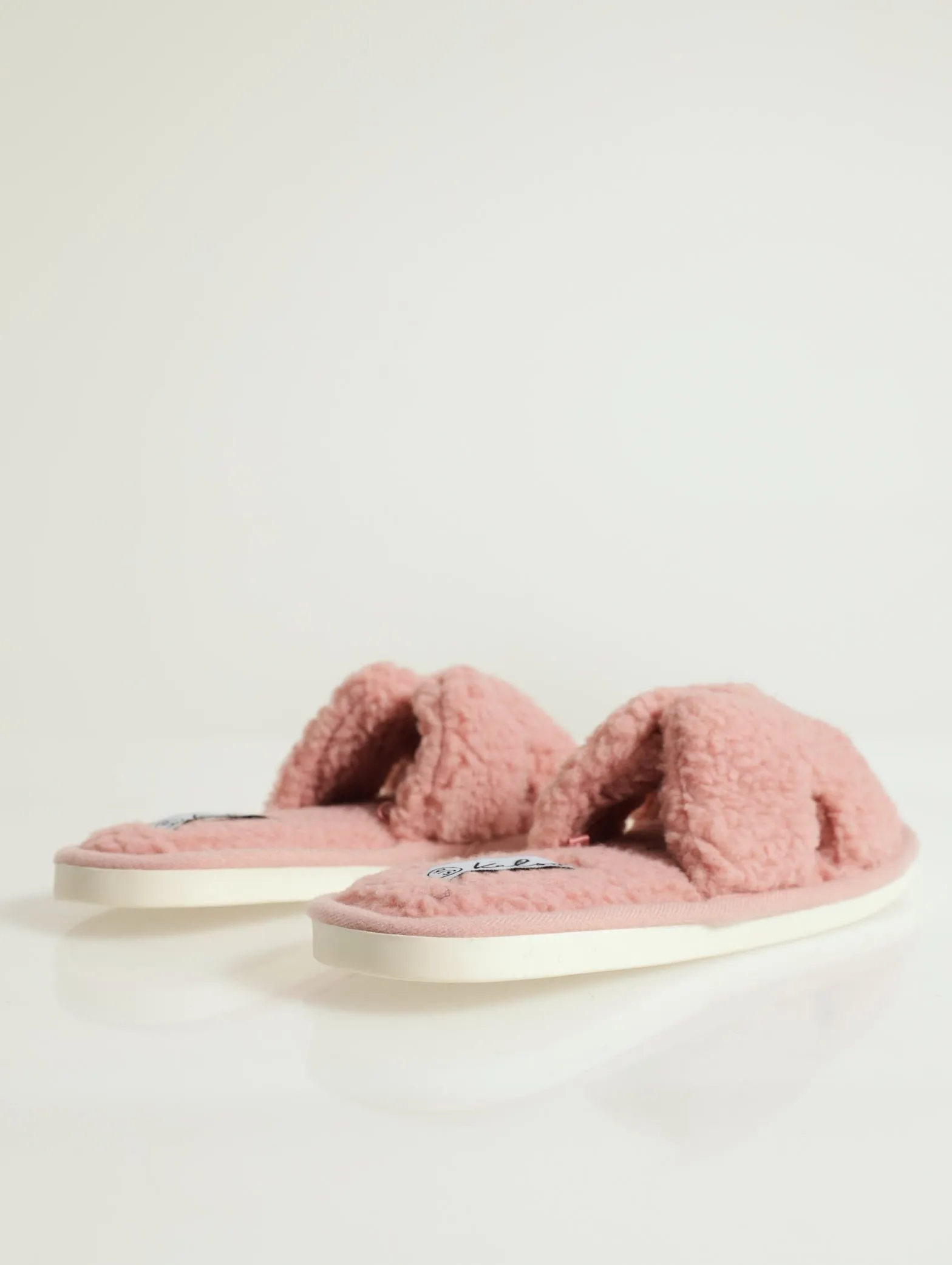 Vamp Open Toe Slipper - Blush