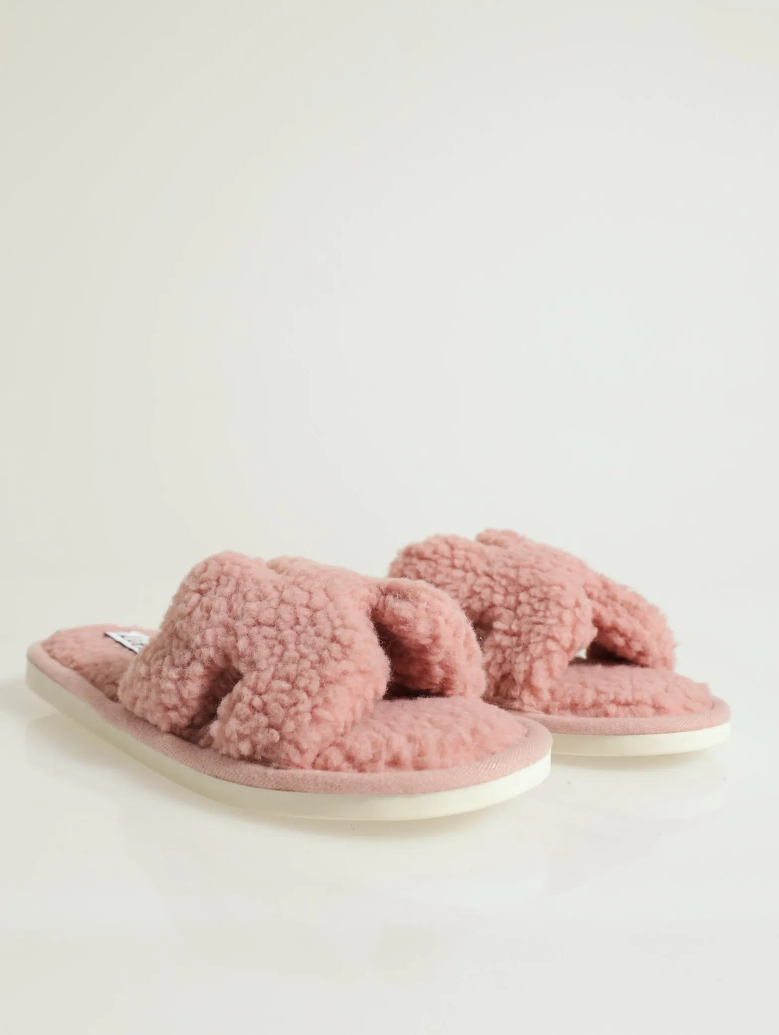 Vamp Open Toe Slipper - Blush