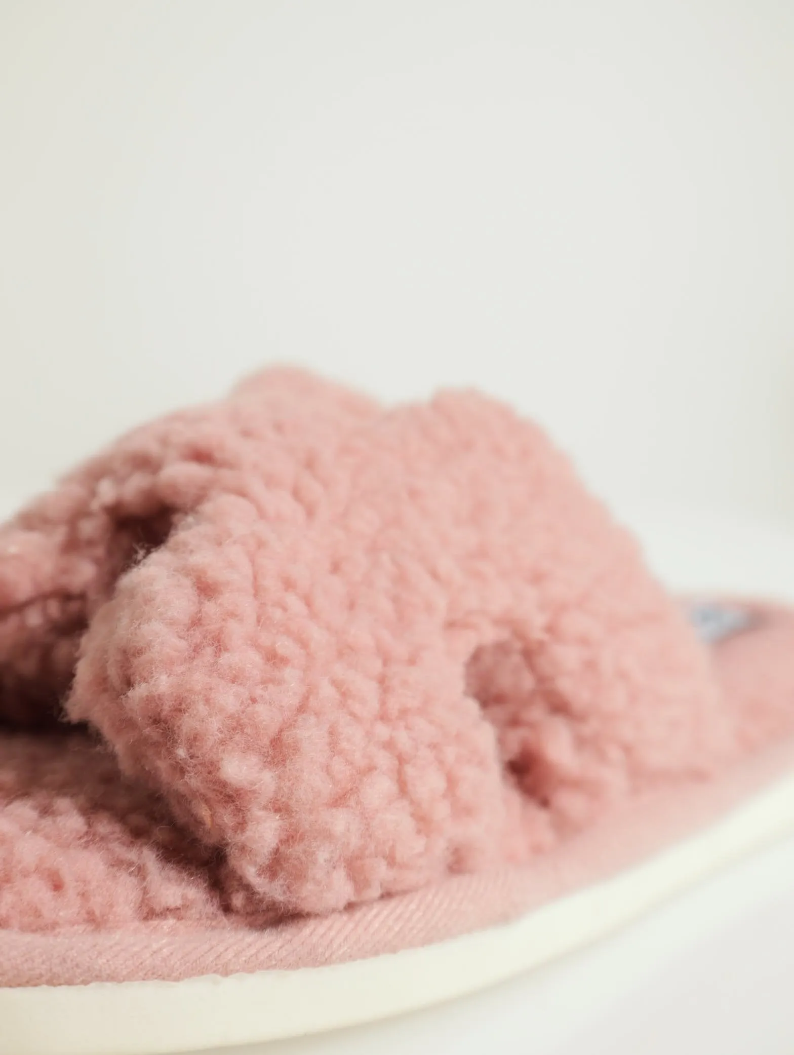 Vamp Open Toe Slipper - Blush