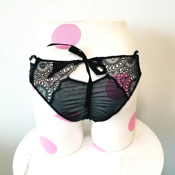 Victoria's Secret Swarovski Crystal Black Label Sequin Bling Designer Panty NWT